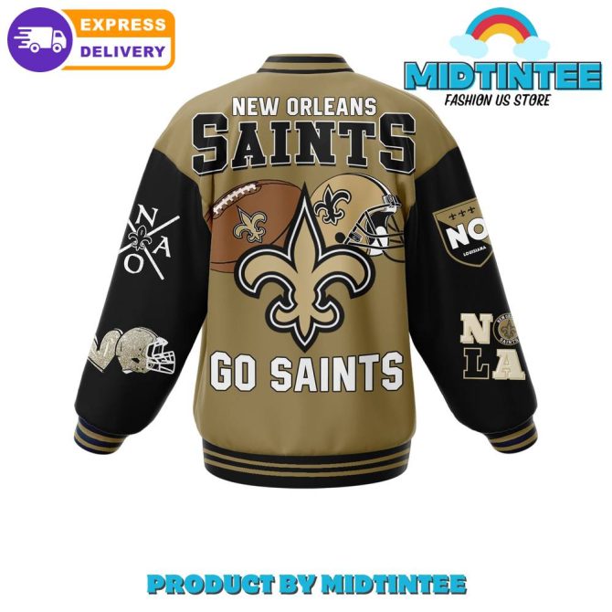 New Orleans Saints Varsity Jacket – Stylish Fan Gear With Express Delivery! - Image 3