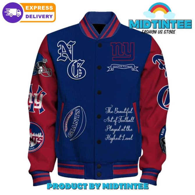 Ny Giants Football Varsity Jacket – Unisex, Premium Design, Fast Shipping! - Image 2