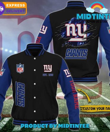 Custom New York Giants Varsity Jacket - Personalized Nfl Fan Apparel, Fast Delivery!