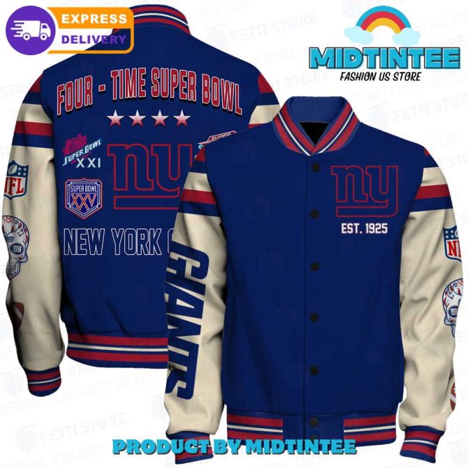 Ny Giants Super Bowl Champs Varsity Jacket - Premium Nfl Fan Gear, Fast Shipping!