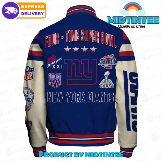 Ny Giants Super Bowl Champs Varsity Jacket - Premium Nfl Fan Gear, Fast Shipping! - Image 3