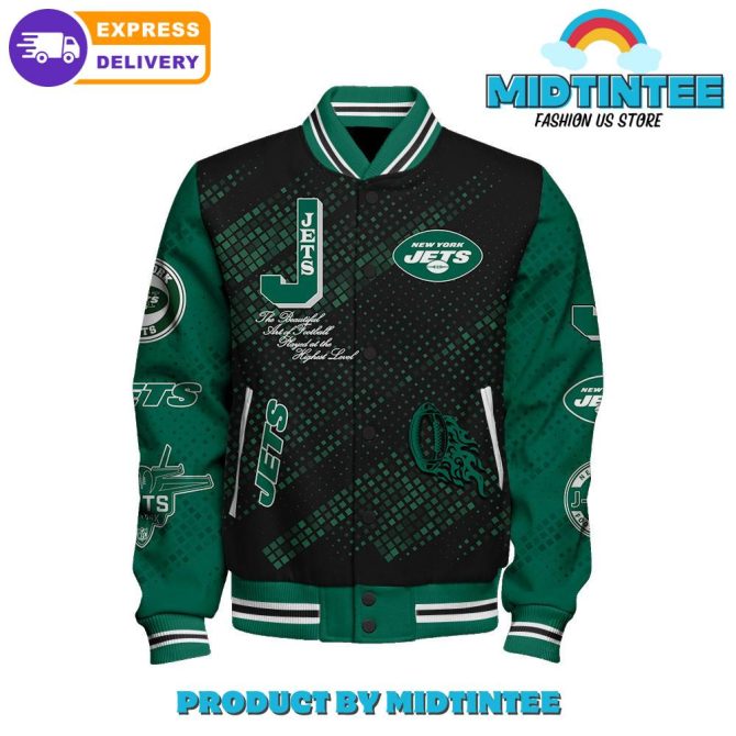 New York Jets 2024 Nfl Pattern Baseball Jacket - Image 2
