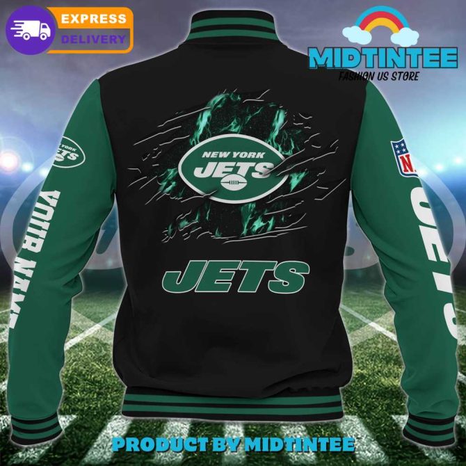 Custom New York Jets Varsity Jacket - Personalized Name, Fast Delivery! - Image 3