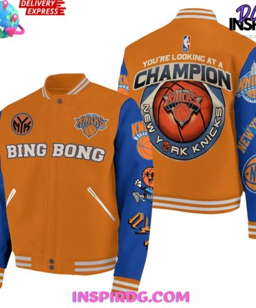 New York Knicks Bing Bong Baseball Jacket