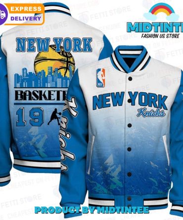 New York Knicks Nba Blue Varsity Jacket