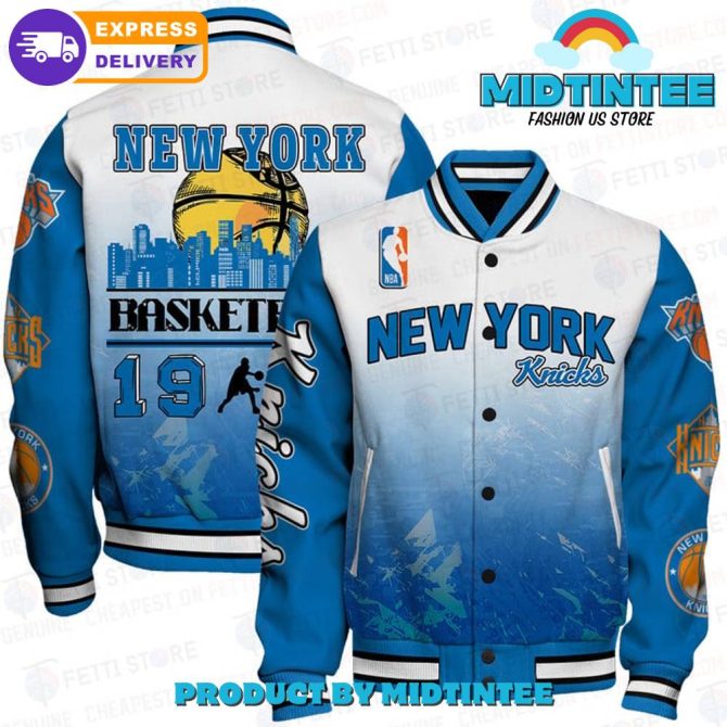New York Knicks Nba Blue Varsity Jacket