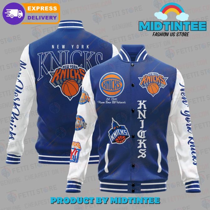 New York Knicks Varsity Jacket - Official Nba Team Apparel, Fast Delivery