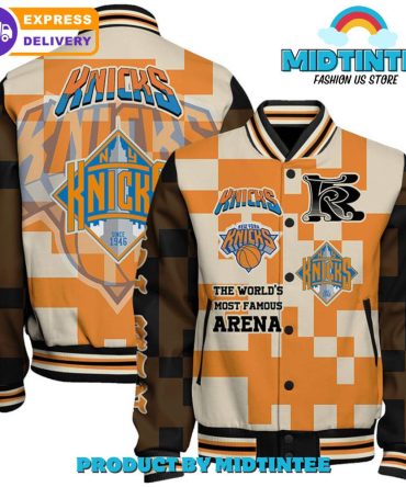 New York Knicks National Basketball Association Orange Varsity Jacket