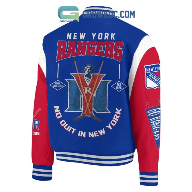 Ny Rangers Varsity Jacket - Bold Blue/Red Design For Ultimate Fan Spirit - Image 3
