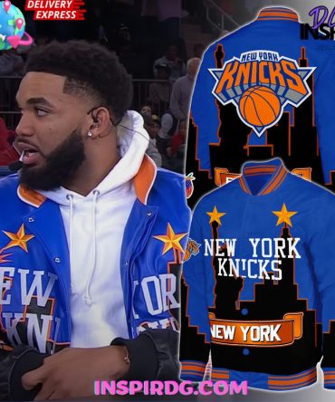 New York Knicks Skyline Vegan Special Varsity Jacket
