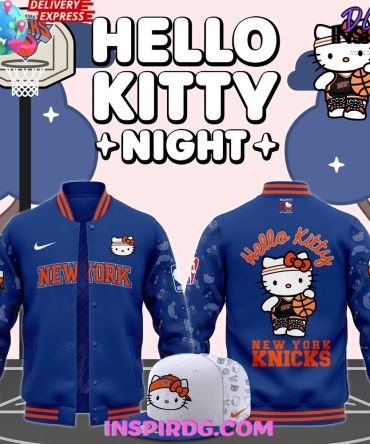 New York Knicks X Hello Kitty Night Limited Varsity Jacket