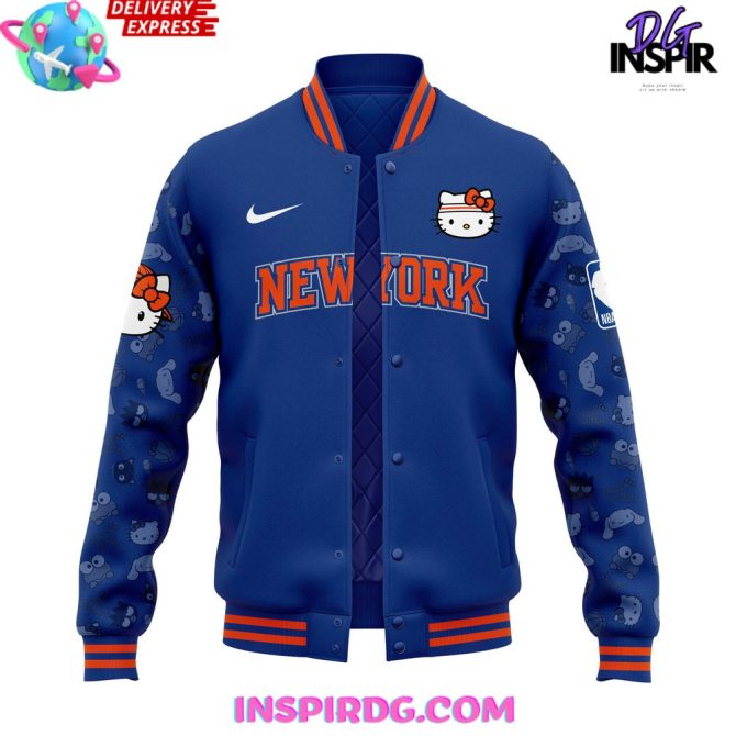 New York Knicks X Hello Kitty Night Limited Varsity Jacket - Image 2