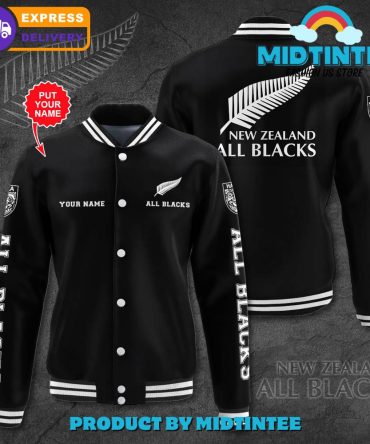 New Zealand X Rugby World Cup Personalized All Black Varsity Jacket