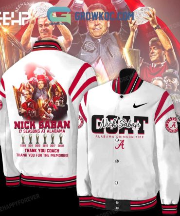 Nick Saban Alabama Crimson Tide Tribute Jacket - Celebrate 17 Seasons Of Excellence - Limited Edition