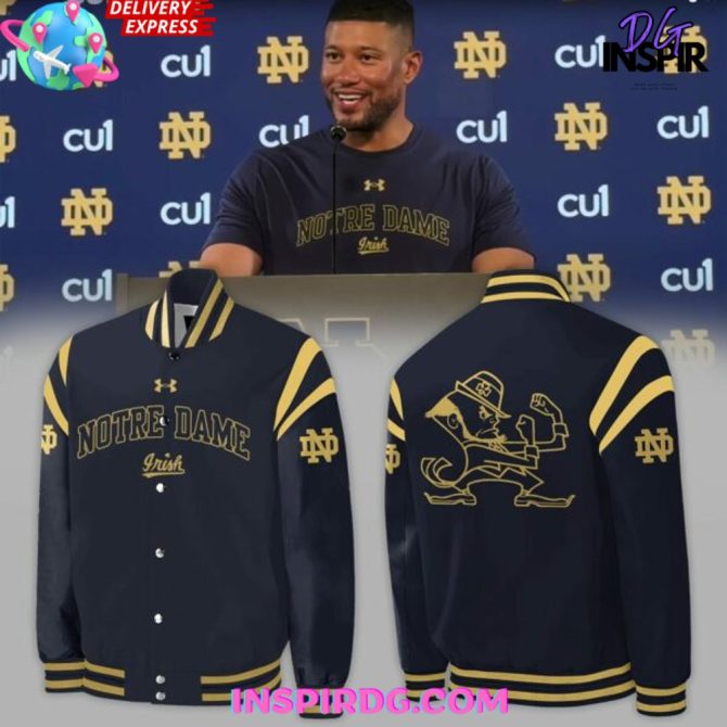 Notre Dame Fighting Irish 2024 Navy Baseball Jacket