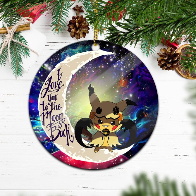 Pokemon Pikachu Horror 2 Love You To The Moon Galaxy Ceramic Circle Ornament Perfect Gift For Christmas Holiday - Image 2
