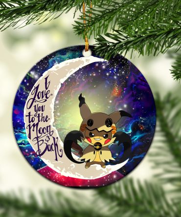 Pokemon Pikachu Horror 2 Love You To The Moon Galaxy Ceramic Circle Ornament Perfect Gift For Christmas Holiday