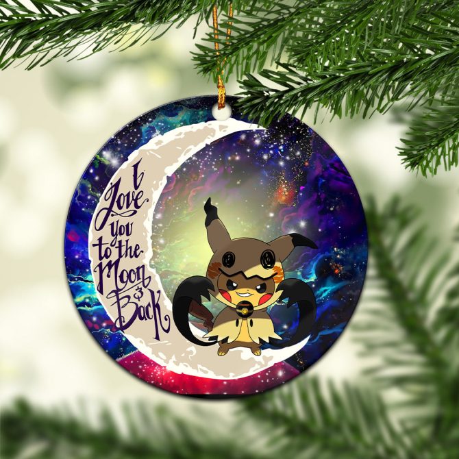 Pokemon Pikachu Horror 2 Love You To The Moon Galaxy Ceramic Circle Ornament Perfect Gift For Christmas Holiday