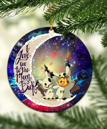 Pokemon Pikachu Horror 3 Love You To The Moon Galaxy Ceramic Circle Ornament Perfect Gift For Christmas Holiday