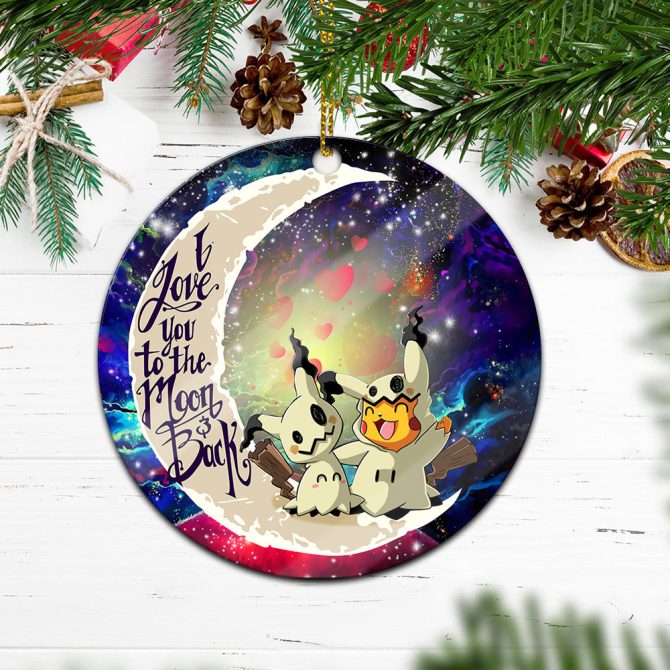 Pokemon Pikachu Horror 3 Love You To The Moon Galaxy Ceramic Circle Ornament Perfect Gift For Christmas Holiday - Image 2