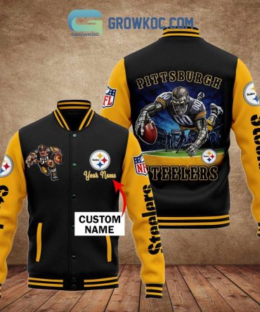 Customizable Pittsburgh Steelers Varsity Jacket - Personalized Nfl Fan Gear For Ultimate Support