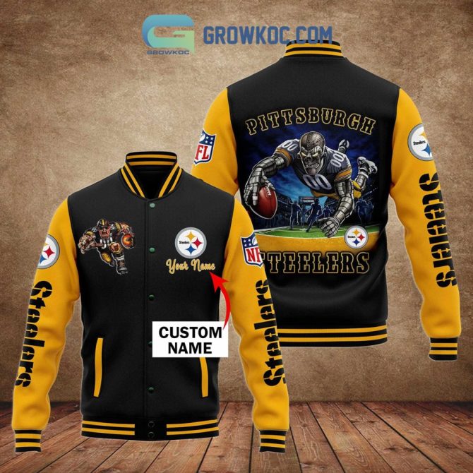 Customizable Pittsburgh Steelers Varsity Jacket - Personalized Nfl Fan Gear For Ultimate Support