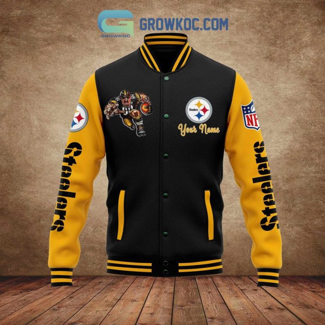 Customizable Pittsburgh Steelers Varsity Jacket - Personalized Nfl Fan Gear For Ultimate Support - Image 2