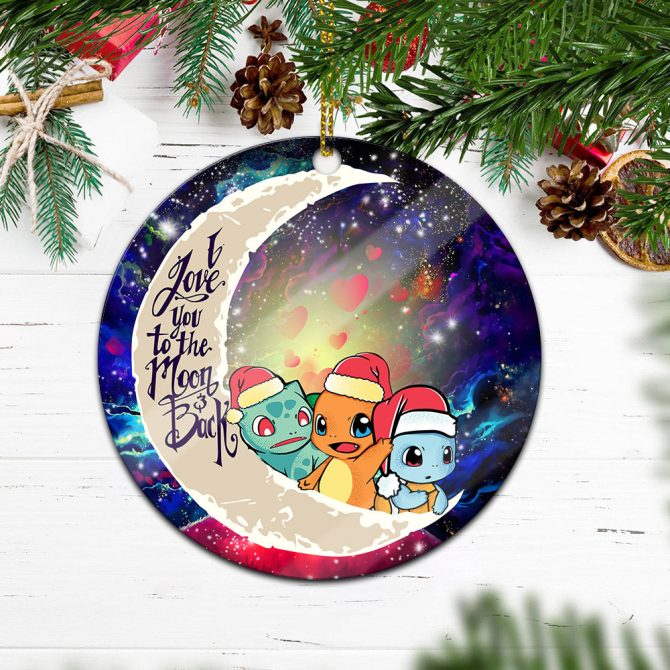 Pokemon Friends Gen 1 Love You To The Moon Galaxy Ceramic Circle Ornament Perfect Gift For Christmas Holiday - Image 2