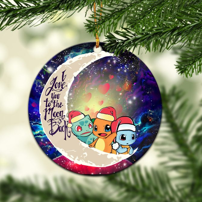 Pokemon Friends Gen 1 Love You To The Moon Galaxy Ceramic Circle Ornament Perfect Gift For Christmas Holiday