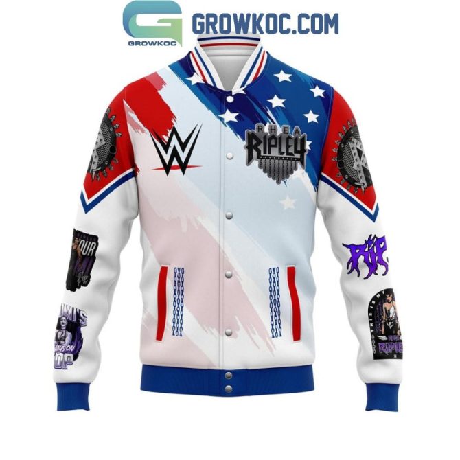Limited Edition Wwe Rhea Ripley Varsity Jacket – Unisex, Bold Design, Perfect Gift For Wrestling Fans - Image 2