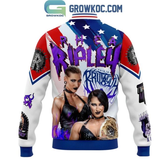Limited Edition Wwe Rhea Ripley Varsity Jacket – Unisex, Bold Design, Perfect Gift For Wrestling Fans - Image 3