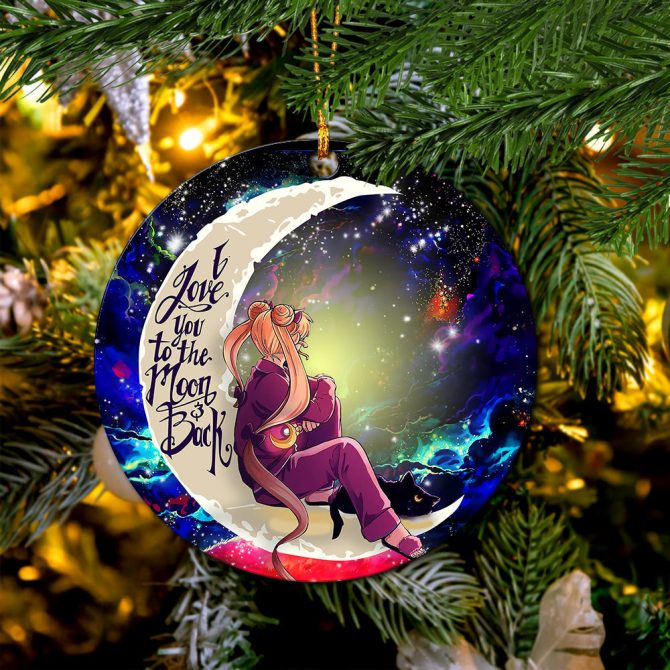 Sailor Moon 1 Love You To The Moon Galaxy Ceramic Circle Ornament Perfect Gift For Christmas Holiday - Image 2