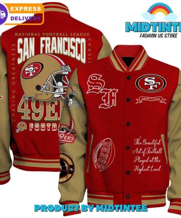 San Francisco 49Ers Varsity Jacket - Official Nfl Team Gear For Fans - Fast Delivery!
