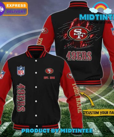 Custom 49Ers Varsity Jacket – Personalized Nfl Fan Gear, Express Delivery