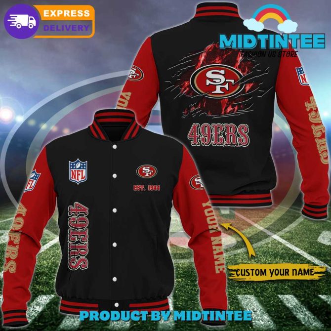 Custom 49Ers Varsity Jacket – Personalized Nfl Fan Gear, Express Delivery