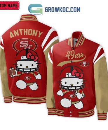 Custom Hello Kitty 49Ers Varsity Jacket - Personalized Name, Perfect Gift For Fans
