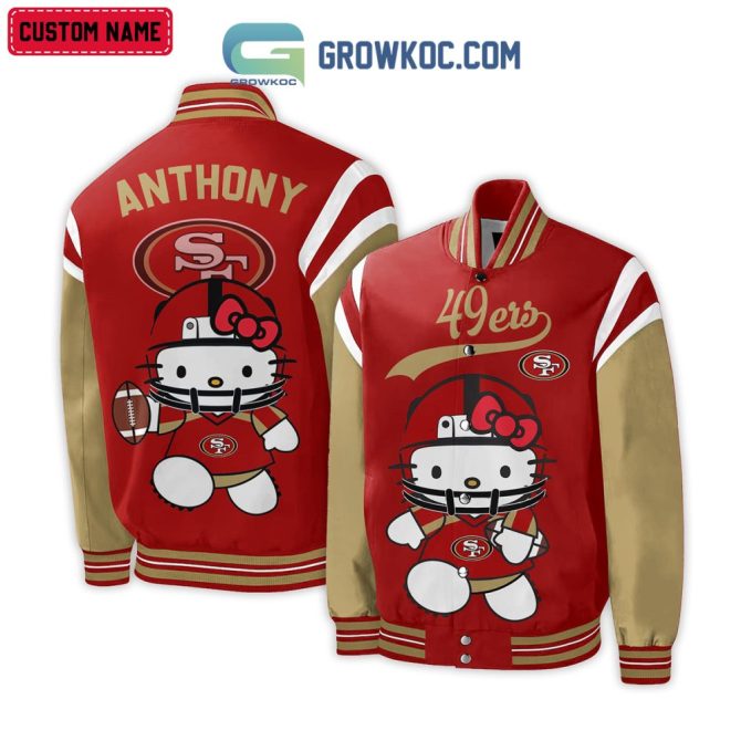 Custom Hello Kitty 49Ers Varsity Jacket - Personalized Name, Perfect Gift For Fans