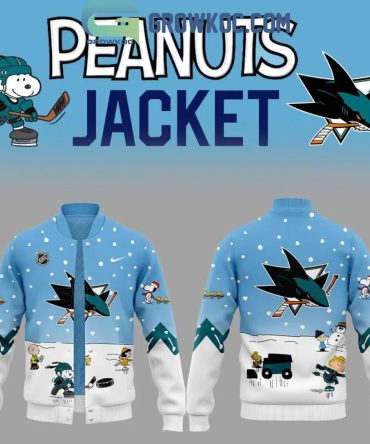 Limited Edition Peanuts Nhl Jacket - Cozy Winter Fashion With Iconic Snoopy & Sharks Design