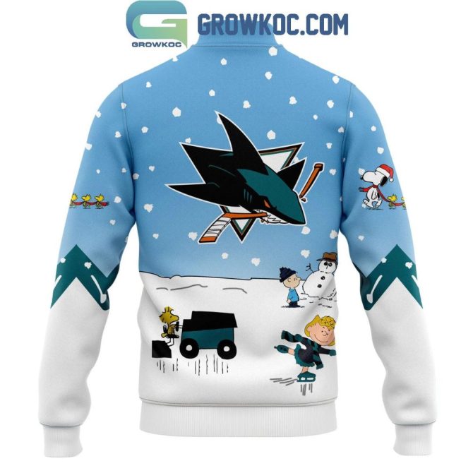 Limited Edition Peanuts Nhl Jacket - Cozy Winter Fashion With Iconic Snoopy & Sharks Design - Image 3