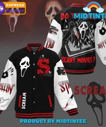 Ghost Face Varsity Jacket - Horror Movie Fan Apparel With Express Delivery