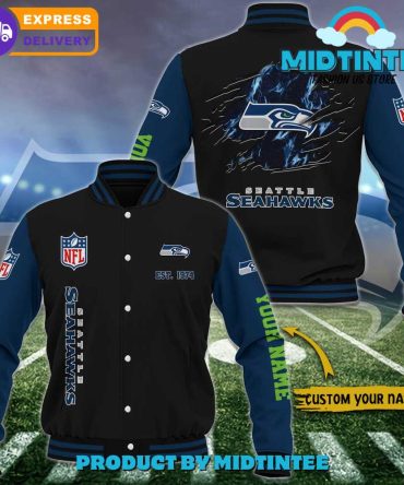 Custom Seattle Football Jacket - Personalized Name - Fast Shipping!