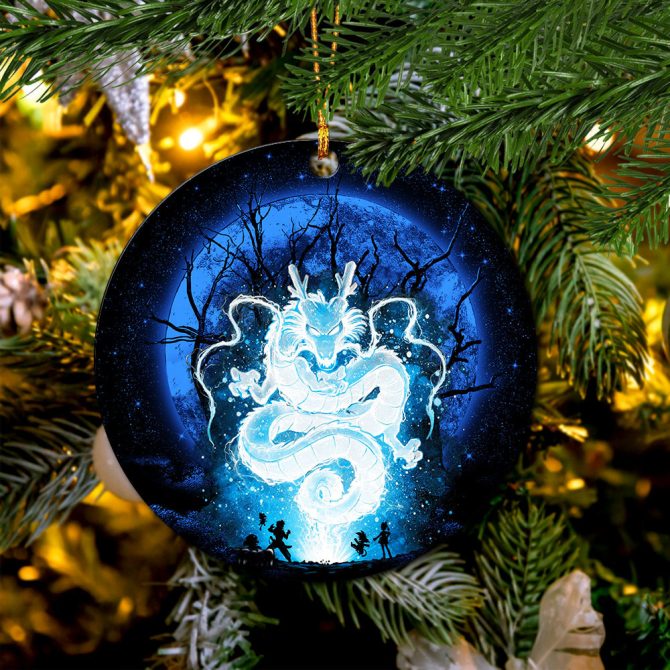 Shenron Dragon Ball Moonlight Ceramic Circle Ornament Perfect Gift For Christmas Holiday