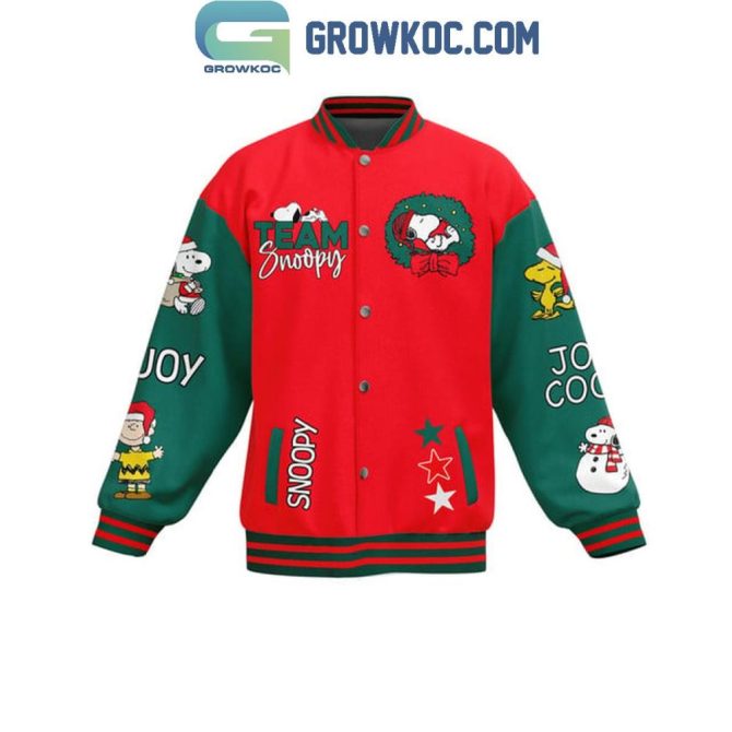 Festive Snoopy Varsity Jacket - Merry & Bright Holiday Style For Peanuts Fans - Image 2