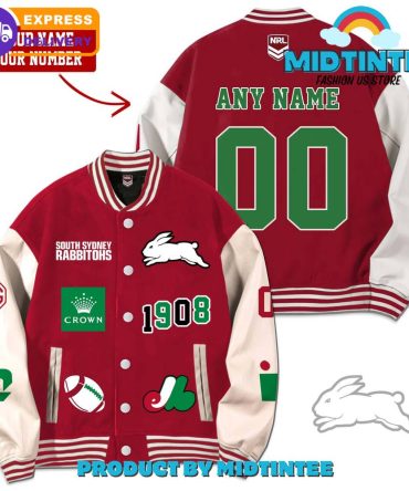 South Sydney Rabbitohs Nrl Rugby Customized Baseball Jacket