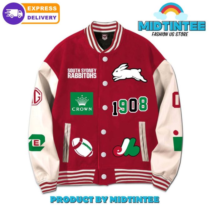 South Sydney Rabbitohs Nrl Rugby Customized Baseball Jacket - Image 2