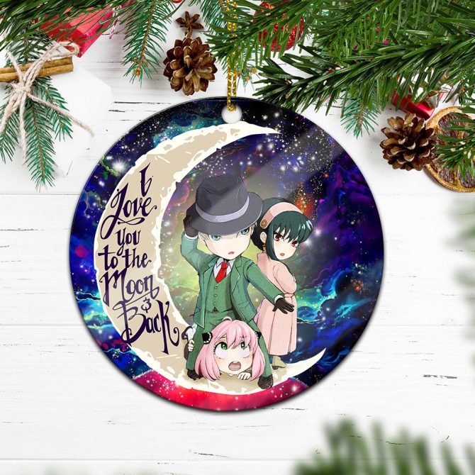 Spy X Family Love You To The Moon Galaxy Ceramic Circle Ornament Perfect Gift For Christmas Holiday - Image 2