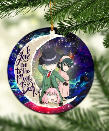 Spy X Family Love You To The Moon Galaxy Ceramic Circle Ornament Perfect Gift For Christmas Holiday