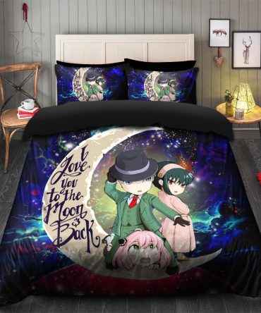 Spy X Family Love You To The Moon Galaxy Bedding Set Duvet Cover And 2 Pillowcases