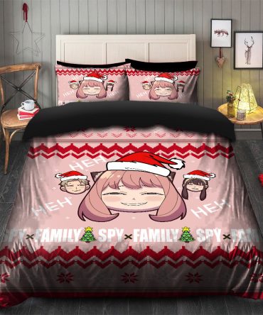 Spy X Family Anya Funny Christmas Bedding Set Duvet Cover And 2 Pillowcases