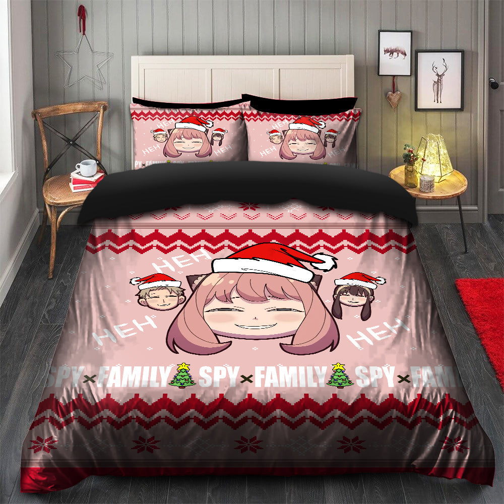 Spy X Family Anya Funny Christmas Bedding Set Duvet Cover And 2 Pillowcases